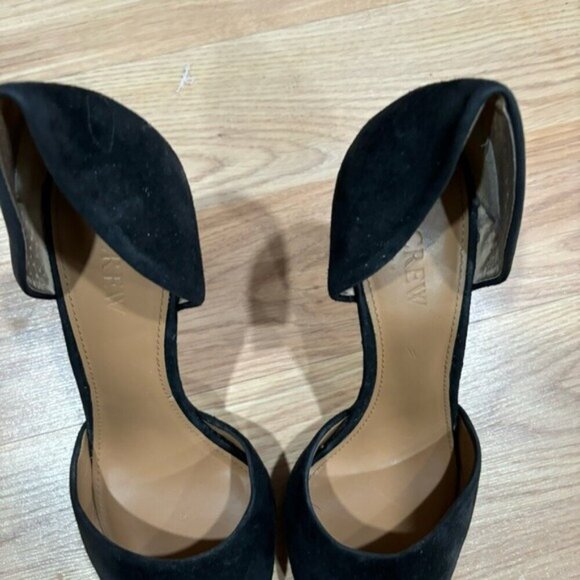 J.Crew Factory Women’s Black Suede D’Orsay Pumps - Size 8 - Picture 2 of 13